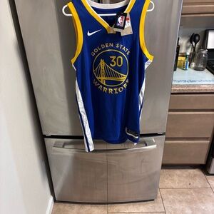 Nike Blue and Yellow Golden State Warriors Jersey